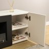 Тумба под ТВ с биокамином SteelHeat LIVORNO IMPULSE 140 см (корпус белый / фасады белый) фото 5