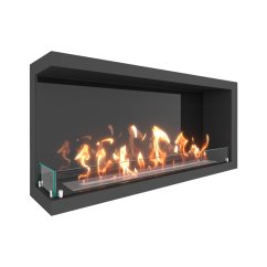 Биокамин угловой SteelHeat ONE 1100 левый