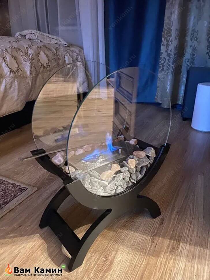 Биокамин напольный SteelHeat WOOD 500 черный