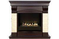 Биокамин в портале Firezo Denver Темный дуб, стандарт