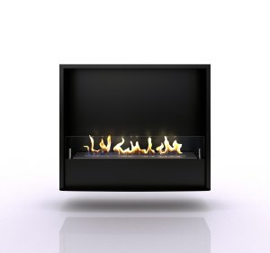Биокамин в портале Firezo Pierre luxe Шампань Темный дуб, стандарт