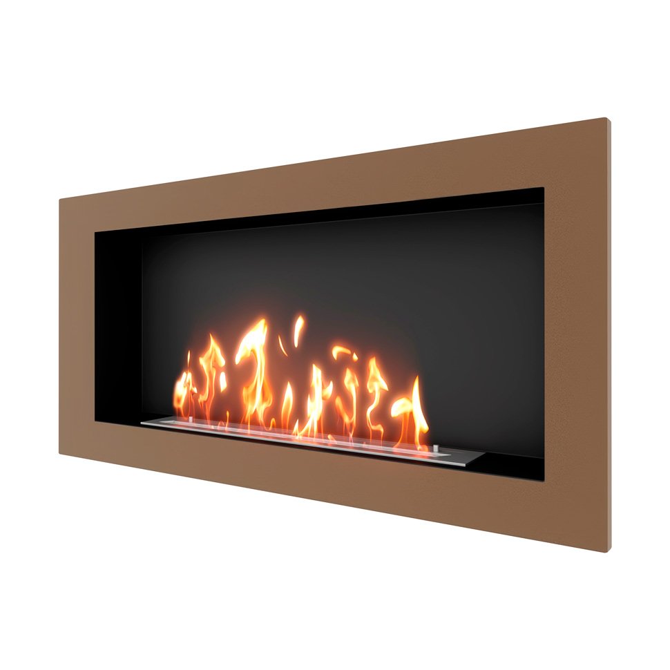 Биокамин встраиваемый SteelHeat ONE 1100 с рамкой цвет бронза Биокамин встраиваемый SteelHeat ONE 1100 с рамкой цвет бронза