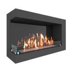 Биокамин угловой SteelHeat GRAND 1000 левый